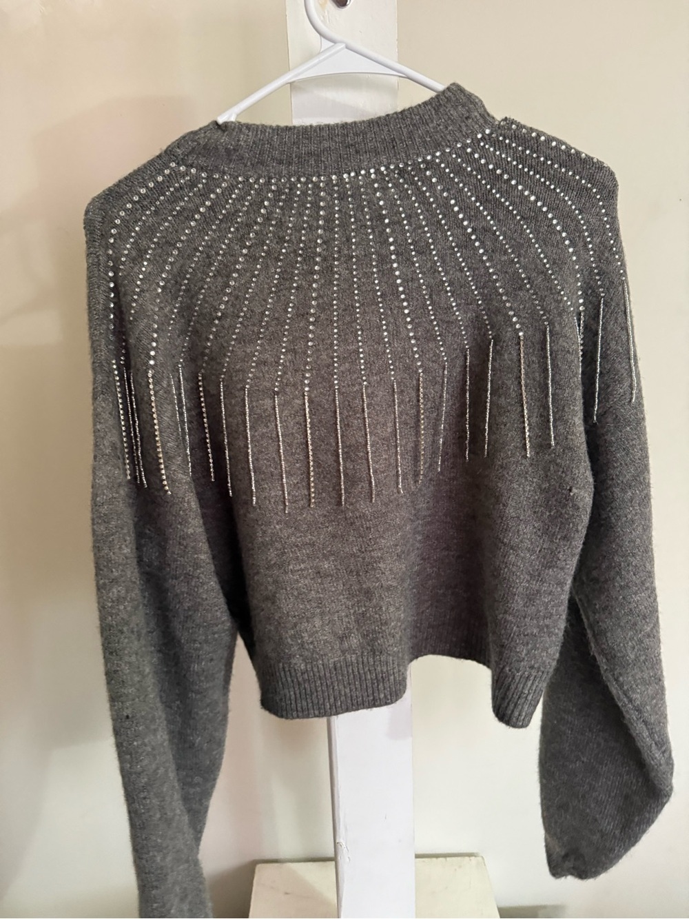 Zara Rhinestone Fringe Sweater - Picture 8 of 8